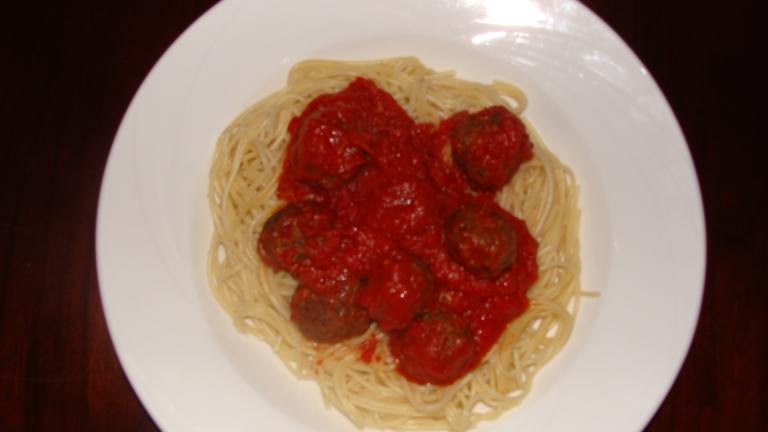 Herb and Onion Meatballs in Tomato Sauce created by Chef Nado