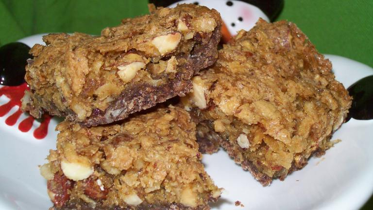 Rich Chocolate Almond Coconut Bars Created by AZPARZYCH
