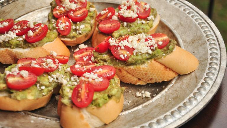 Creamy Avocado and Cherry Tomato Toast created by Food.com
