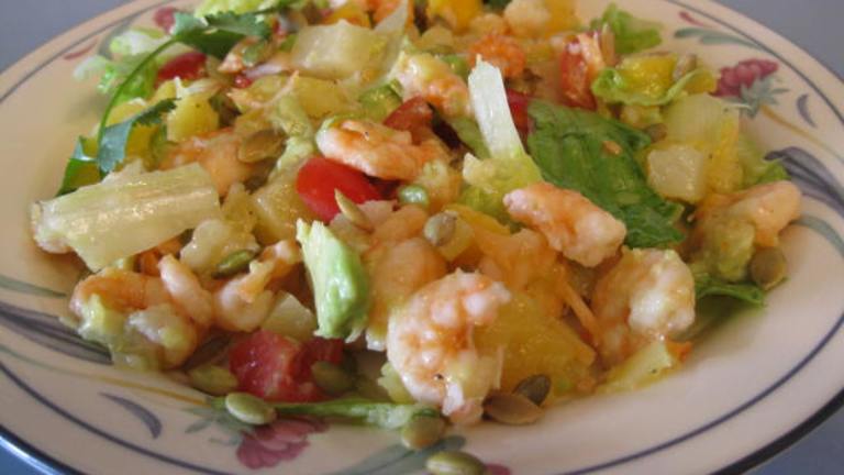 Shrimp, Mango and Avocado Salad W/ Passion Fruit Vinaigrette Created by WiGal