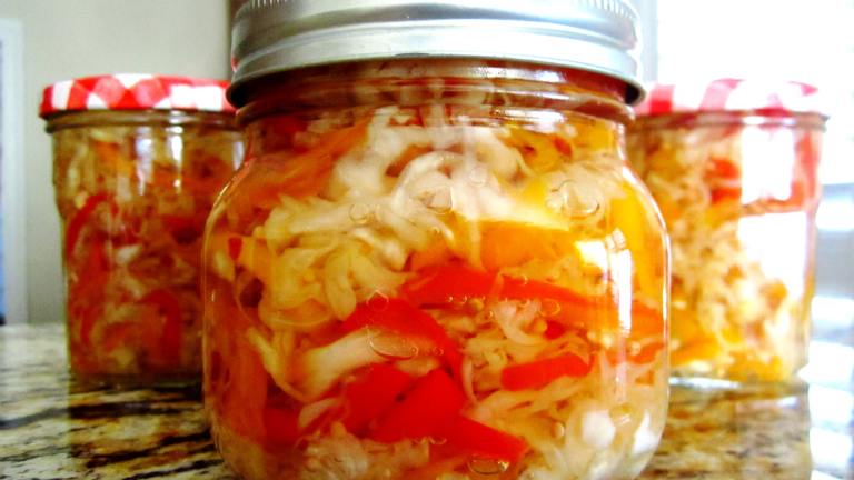 Pickled Cabbage and Peppers created by gailanng