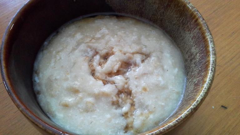 Maple Egg White Oatmeal Created by threeovens