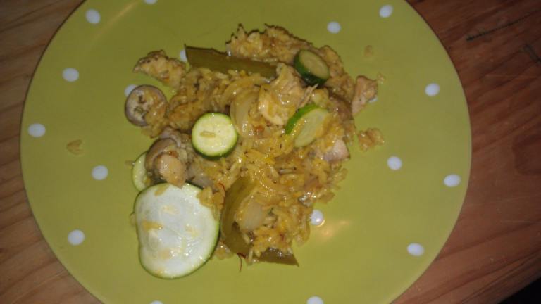 Paella With Chicken, Zucchini and Rosemary Created by Satyne