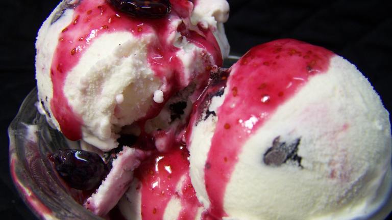 Vanilla Ice Cream Swirled With Fresh Berry Puree created by Diana 2