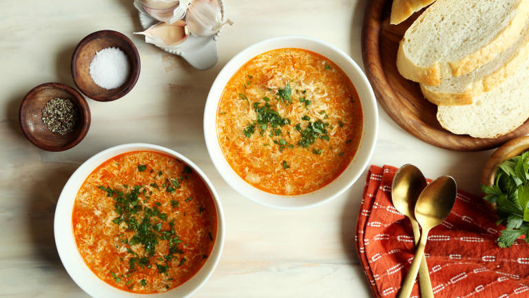 Castilian Garlic Soup - Sopa De Ajo Created by Jonathan Melendez 