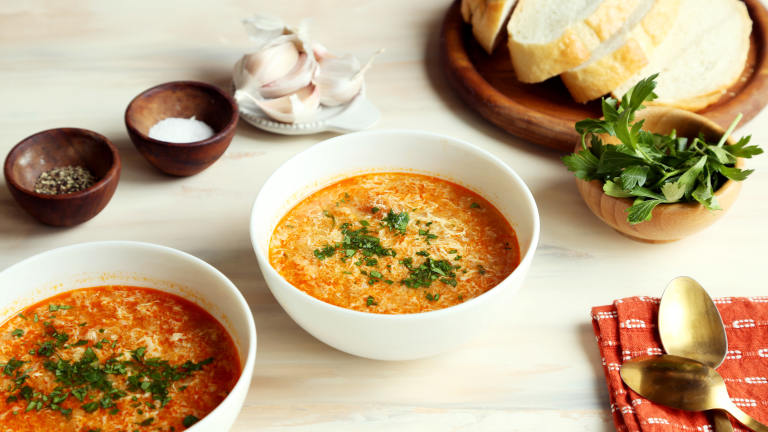 Castilian Garlic Soup - Sopa De Ajo Created by Jonathan Melendez 
