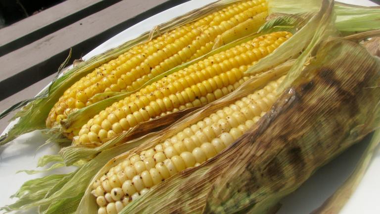 Corn Cooked in Husks on the Grill With Chile-Lime Butter created by lazyme