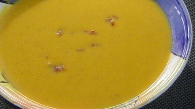 Curried Pumpkin, Kumera and Bacon Soup Created by A Good Thing