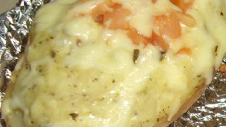 Twice Baked Potatoes With Mozzarella, Tomato and Basil Created by Karen Elizabeth