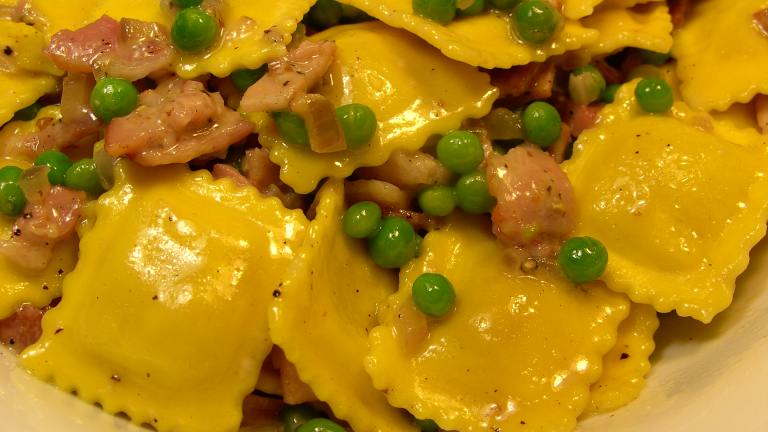 Tortellini With Peas and Bacon Created by JustJanS
