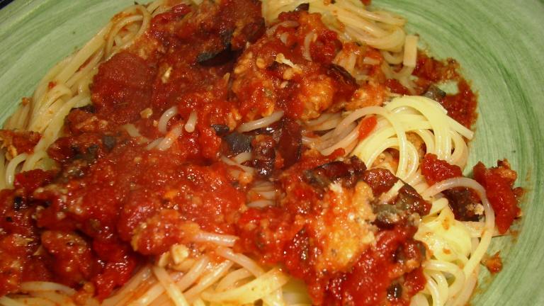 Spaghetti Alle Olive E Pomodoro Created by Karen Elizabeth