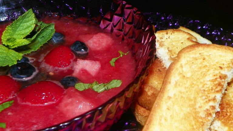 Watermelon and Berry Soup Created by Baby Kato