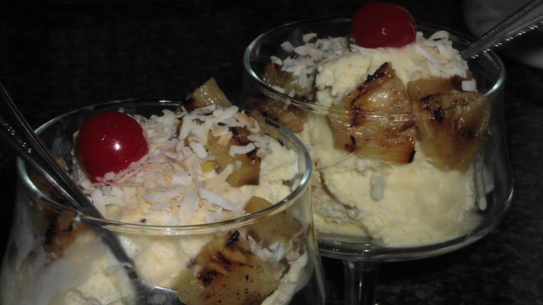 Caramelized Pineapple Sundaes With Coconut Created by teresas