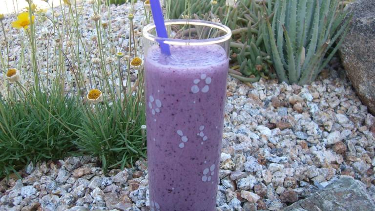 Healthy Blueberry Milkshake Created by ChefLee