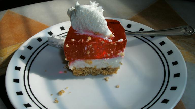 Strawberry Jello Pretzel Pie Created by sweetcakes