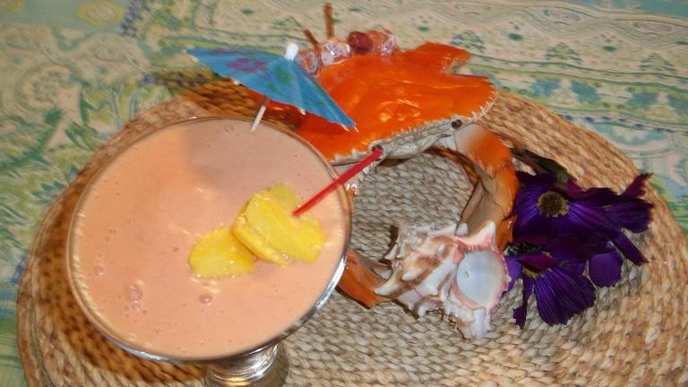 Soft and Delicate Strawberry Coconut Mango Smoothie created by Chef PotPie