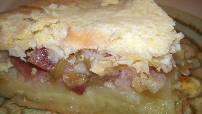 Rhubarb Custard Pie created by Elly in Canada