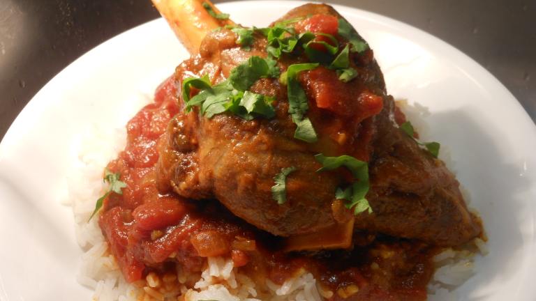 Indian Style Curried Lamb Shanks Created by JustJanS