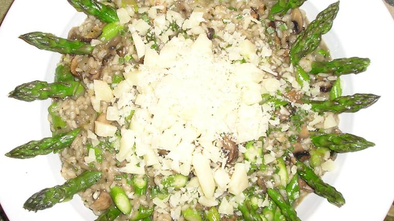 Asparagus Risotto With Shiitake Mushrooms created by Jenny Sanders