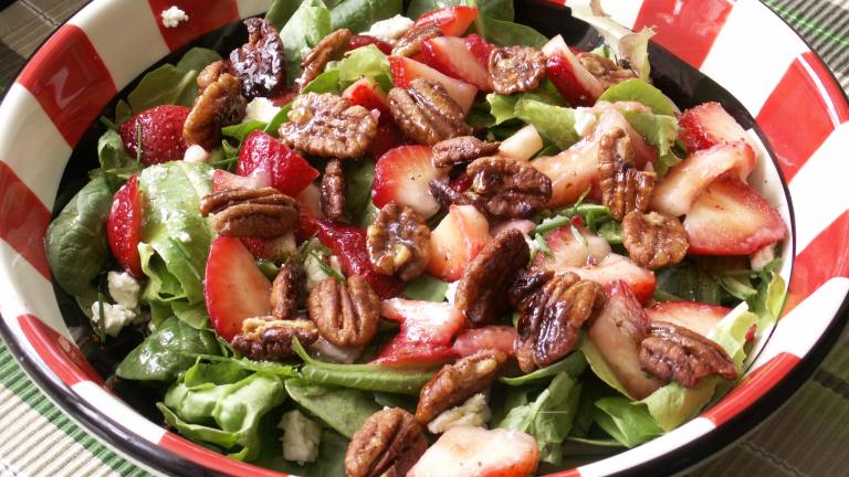 Strawberry and Boursin Spinach Salad created by januarybride