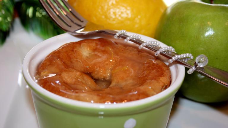 Apple Pudding With Vanilla Sauce Created by Tinkerbell