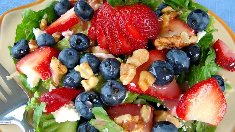 Red, White, and Blue (Berry) Green Salad created by Marg CaymanDesigns 