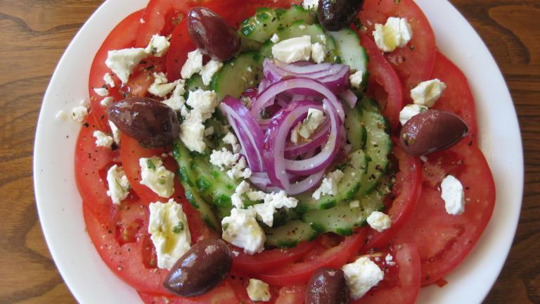 Tomato, Cucumber and Feta Salad Created by Charlotte J