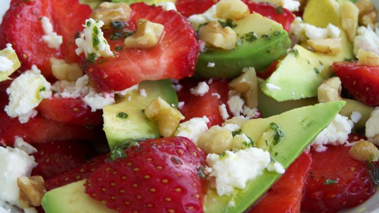 Avocado Strawberry Salad With Feta and Walnuts in a Tarragon Vin Created by Diana 2