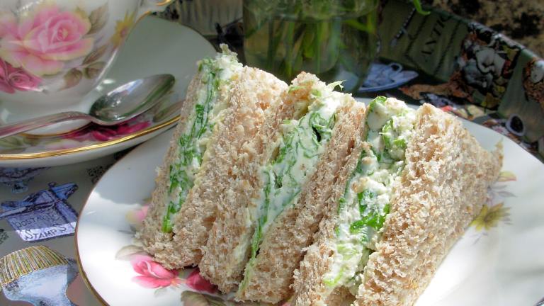 Cream Cheese Tea Sandwiches With Salad Burnet created by French Tart