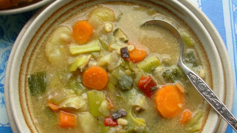 Vegetable and Herb Broth Created by French Tart