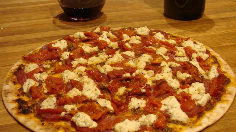 Boursin Cheese and Sun-Dried Tomato Pizza Created by Baz231