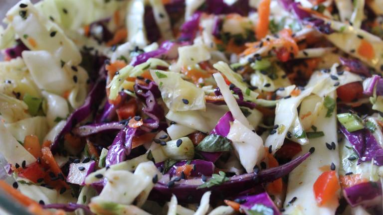 Asian Slaw With Spicy Thai Vinaigrette Created by mommyluvs2cook