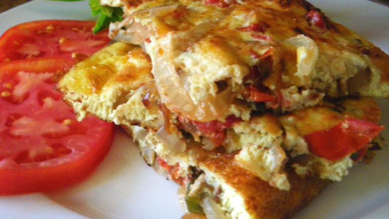 Tomato and Basil Frittata Created by Bergy