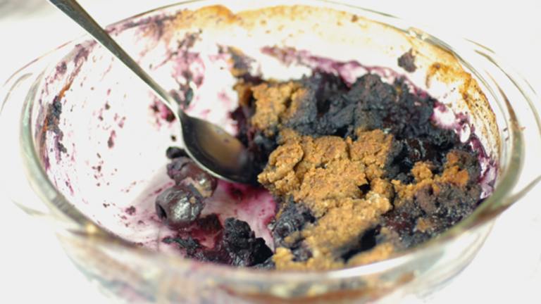 Gluten Free Blueberry Cherry Crumble created by Elanas Pantry