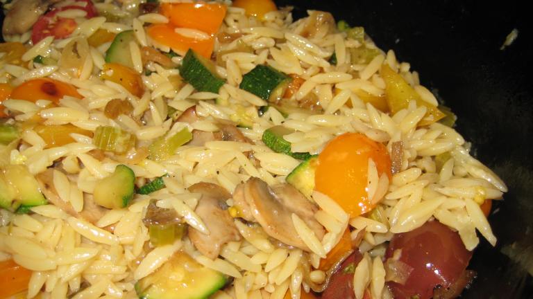 Orzo Pasta With Sauteed Vegetables Created by Chouny