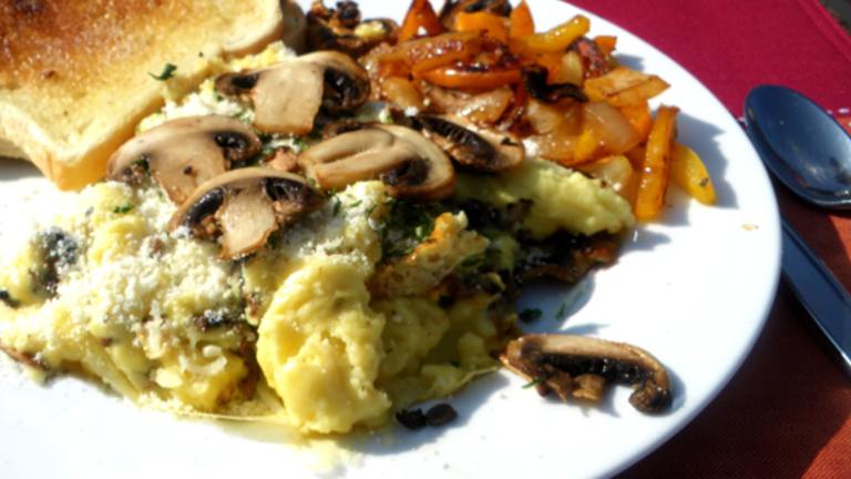 Brouillade of Mushrooms (or the best scrambled eggs you'll ever eat) Created by Bergy