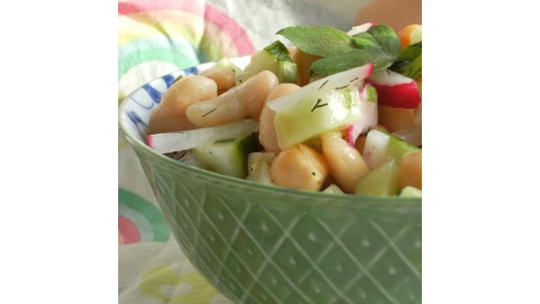 White Bean and Chickpea Salad Created by Lalaloula
