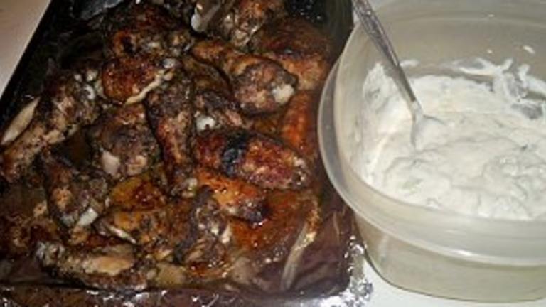 Chicken Wings With Creamy Dipping Sauce created by Dollarstitch.com
