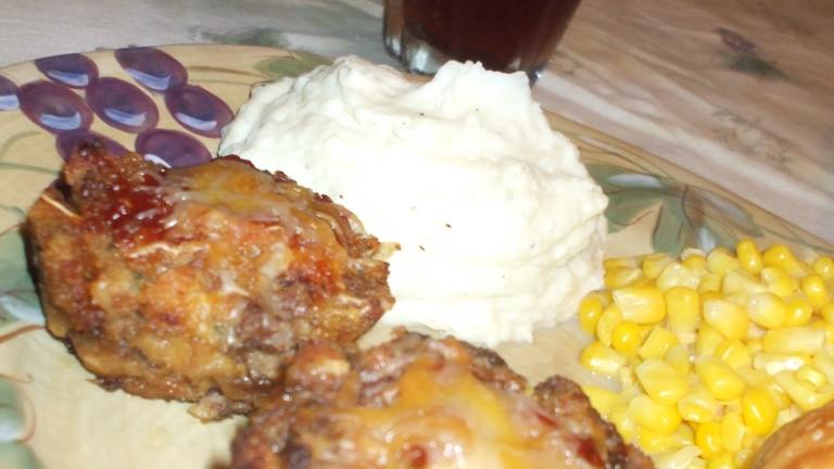 BBQ Cheddar Mini Meatloaf "muffins" Created by Isaacs Mama