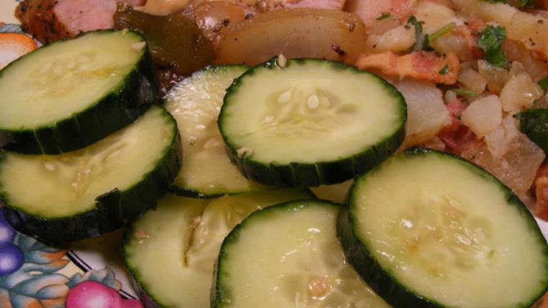Asian Marinated Cucumbers Created by Lavender Lynn