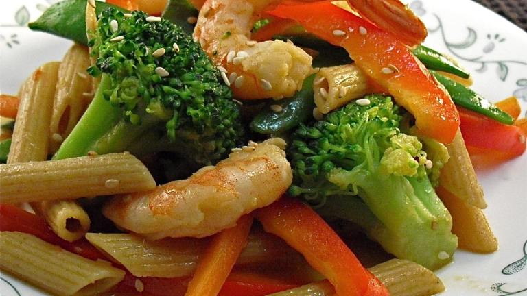 Shrimp Pasta Salad With Asian Dressing created by PaulaG