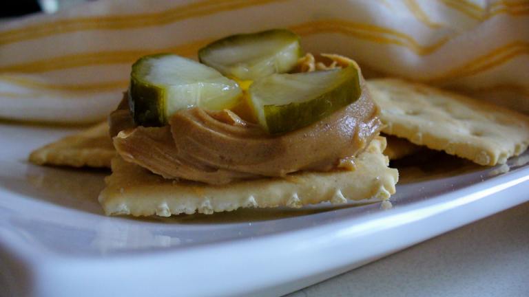 Saltine With Peanut Butter, Mustard and Pickle Created by Bobtail