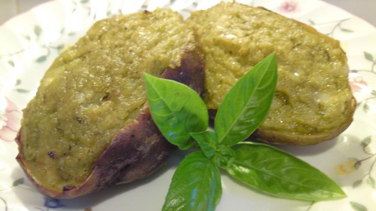 Basil Pesto Twice-Baked Potatoes Created by Shuzbud