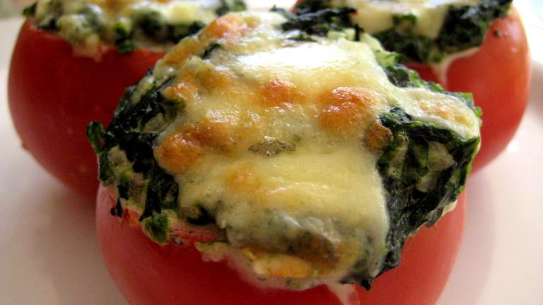 Cream Spinach Stuffed Tomatoes created by gailanng