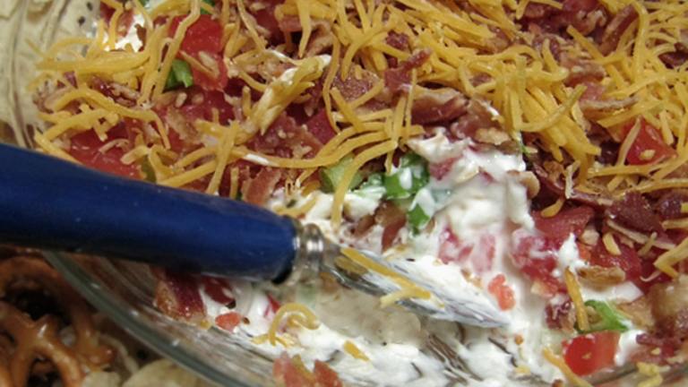 Awesome Bacon-Tomato-Cheese Spread created by Caroline Cooks