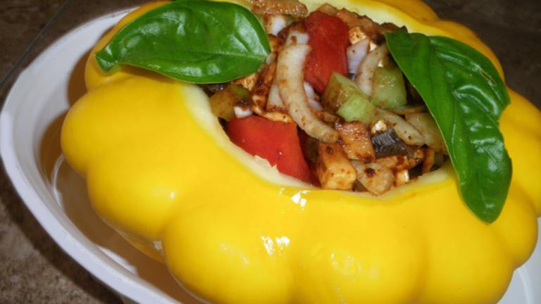 Healthy Stuffed Patty Pan Squash Created by Bergy
