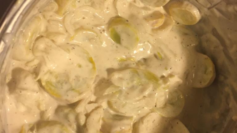 Summer Squash With Sour Cream Created by Anonymous