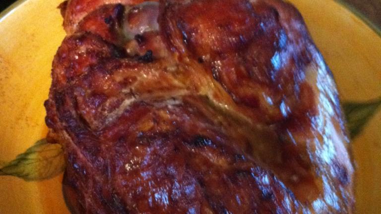 Bone-In Ham on the Barbecue With Honey-Butter Glaze Created by TrudyKern