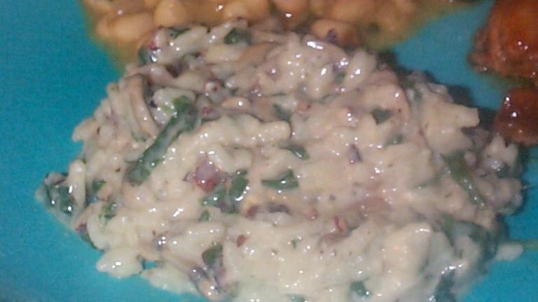 Spinach and Mushroom Risotto Created by breezermom