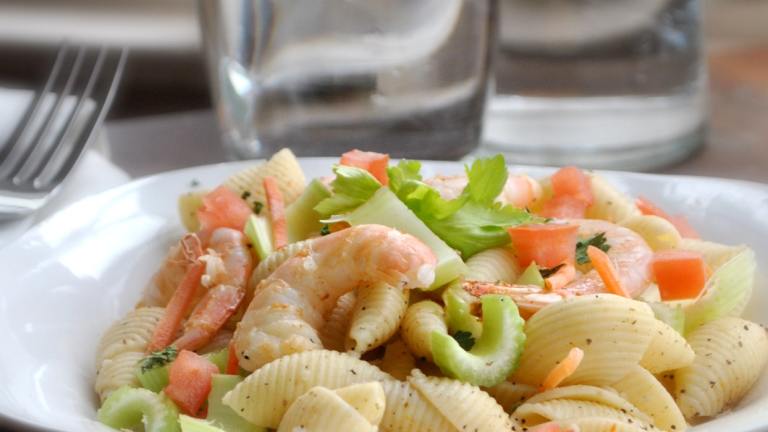 Pasta Shell and Shrimp or Ham Salad Created by Andi Longmeadow Farm